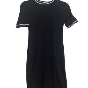 BDG ribbed black midi dress